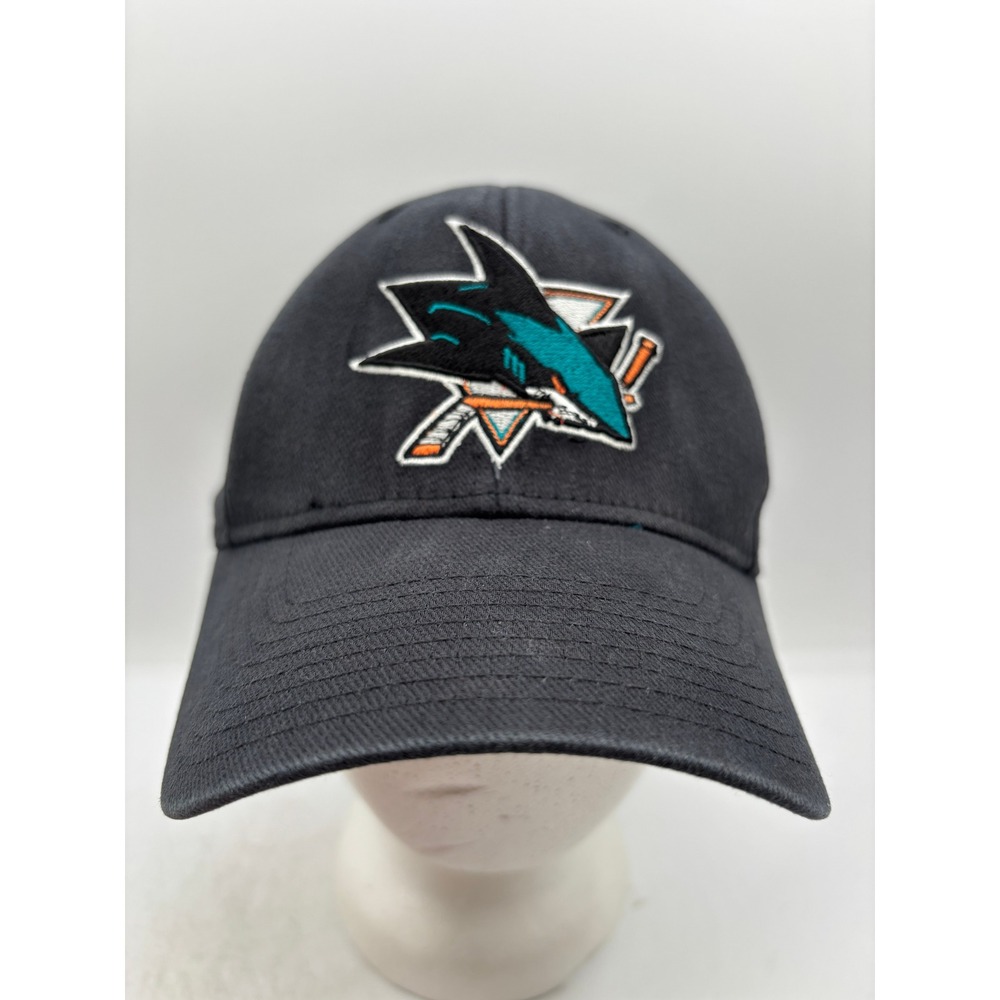 Reebok NHL San Jose Sharks Face Off Headwear Black FitMax70 Cotton S/M Hat